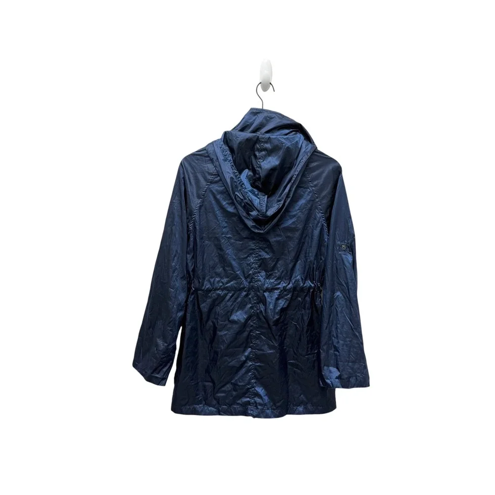 Anatomie Ramona Windbreaker Jacket Navy Blue Hooded Travel Parka Small